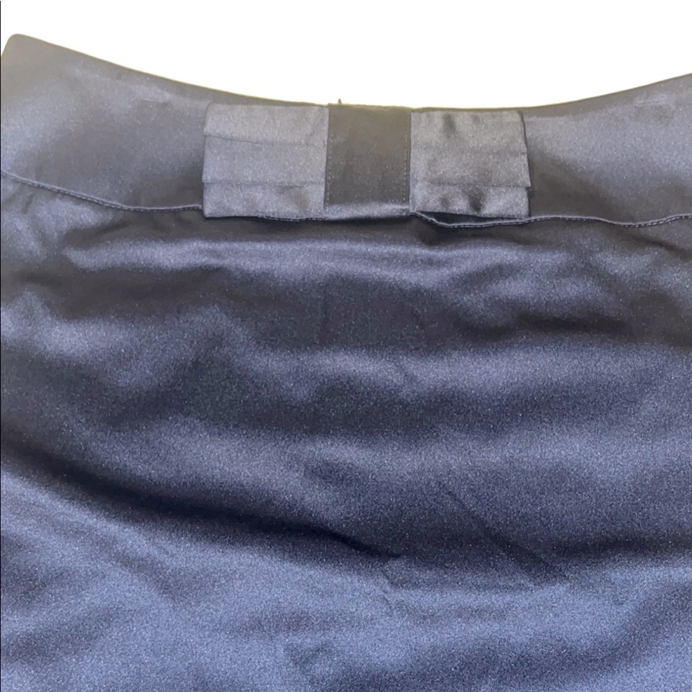 Venus Bow blue Satin mini Skirt size~4 New